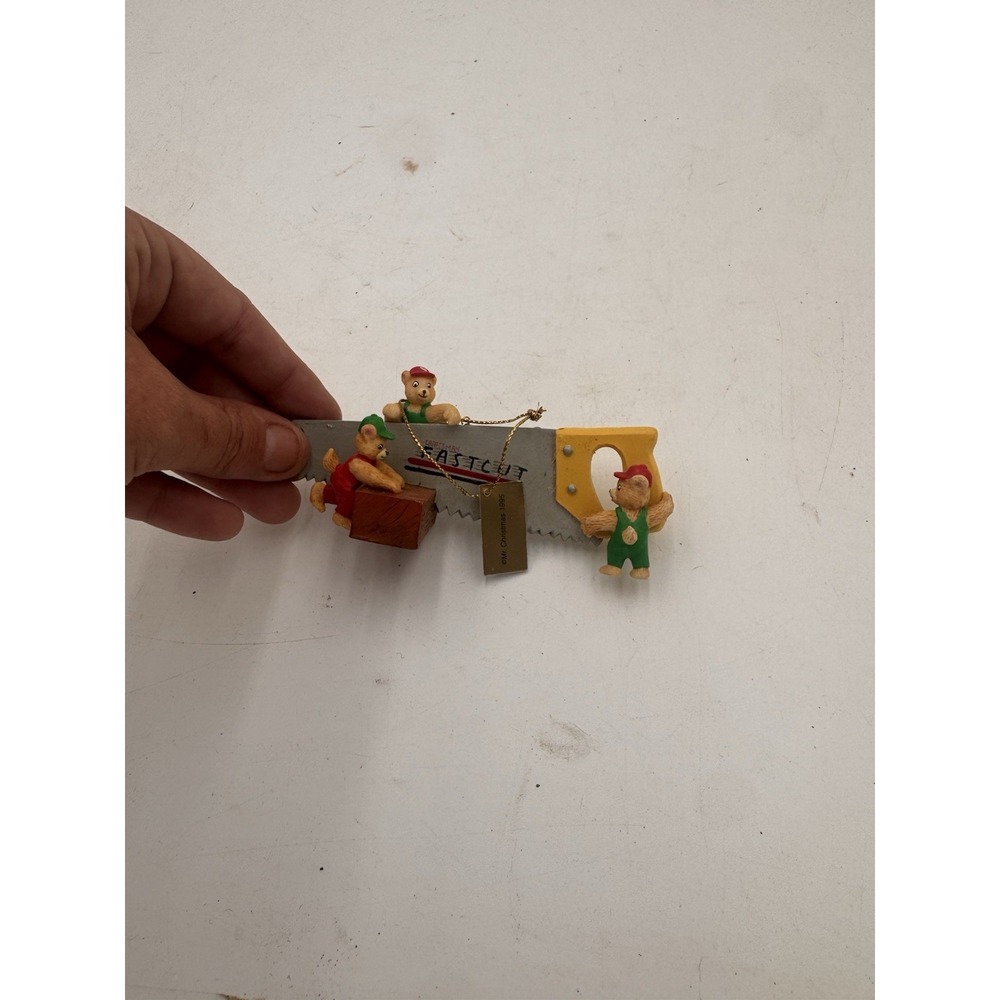 Mr Christmas Sears Craftsman Miniatures Tool Fastcut Hand Saw Ornament VTG 1995